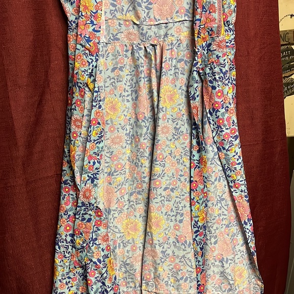 Blue floral tie in the front dress - Picture 4 of 4